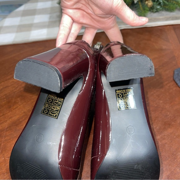 So Me patent Leather Heeled Booties Square toe - Picture 8 of 11